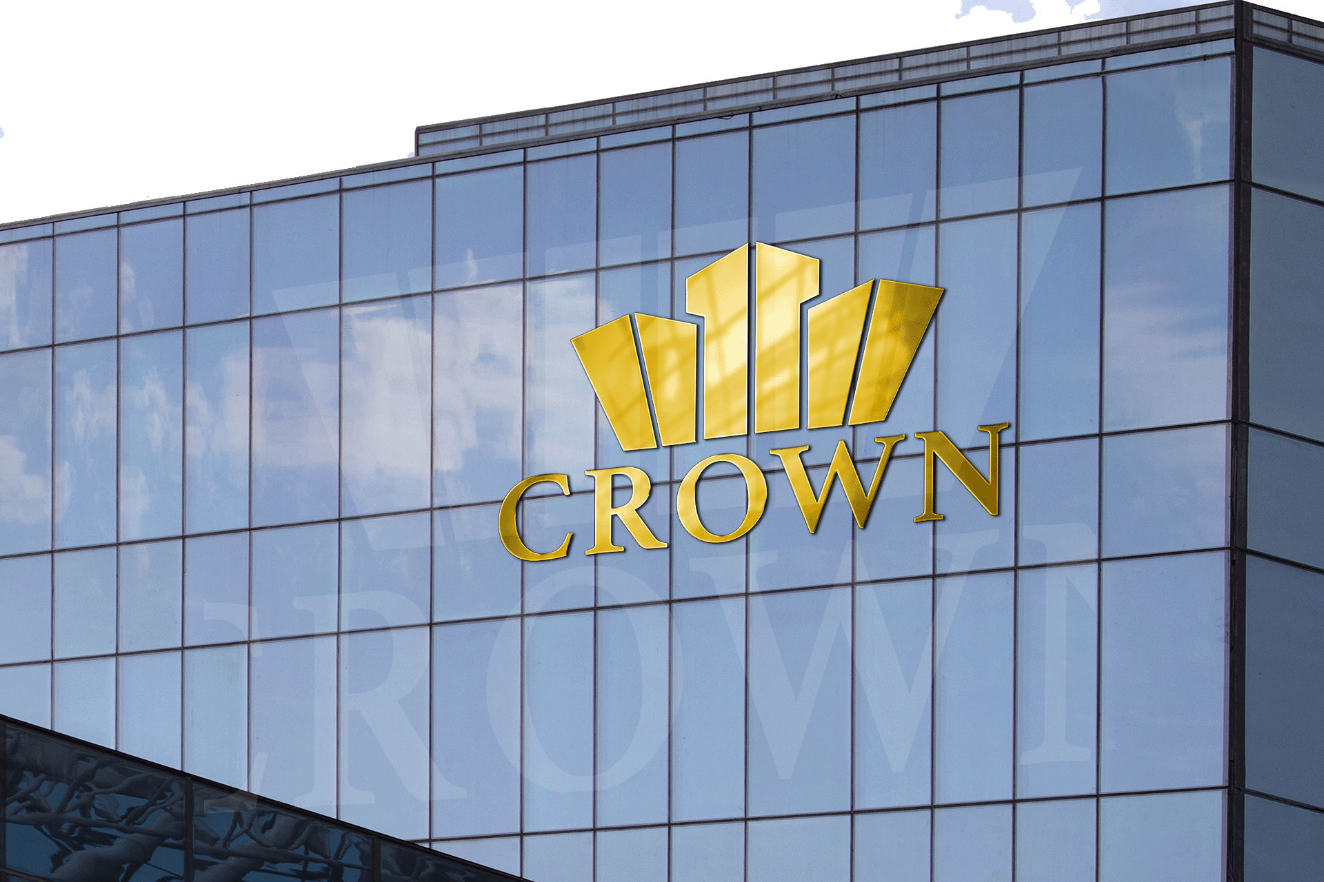 Crown Facility Solutions Logo on Corporate Office Building